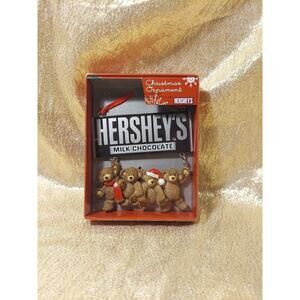 Hershey’s Chocolate Bar & Teddy Bears Christmas Tree Ornament 2003 Target W/Box
